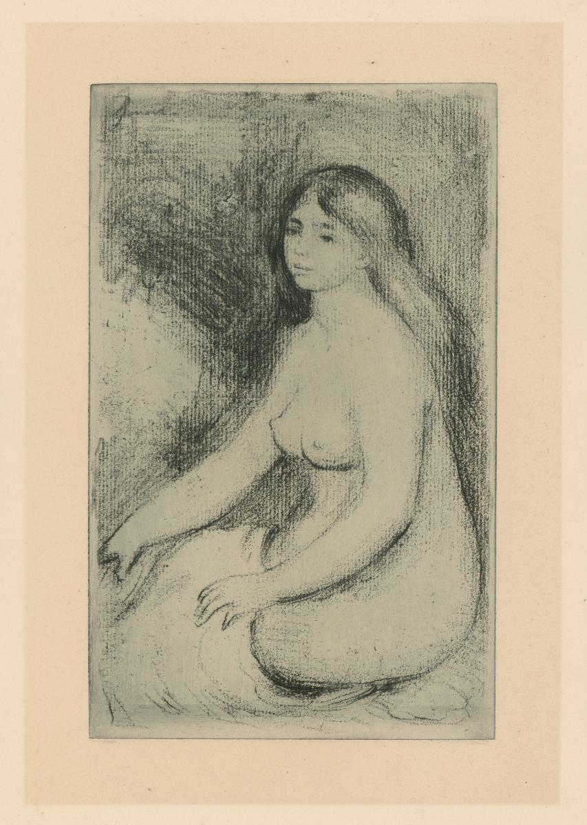 Baigneuse assise