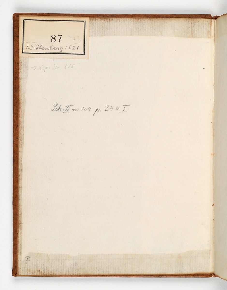 Martin Luther: Passional Christi und Antichristi. Johann Grünenberg: Wittenberg 1521