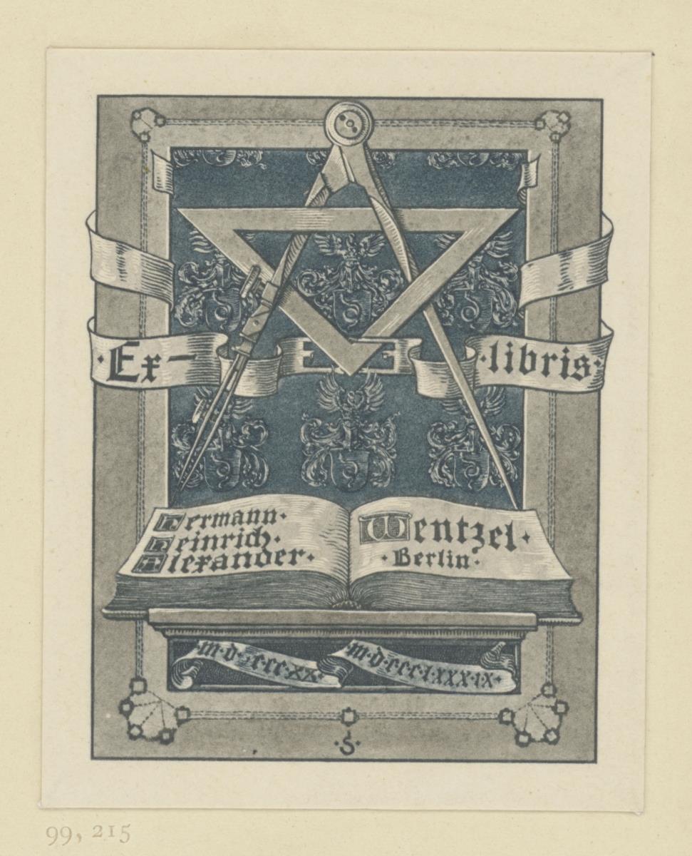 Ex libris Hermann Heinrich Alexander Wentzel