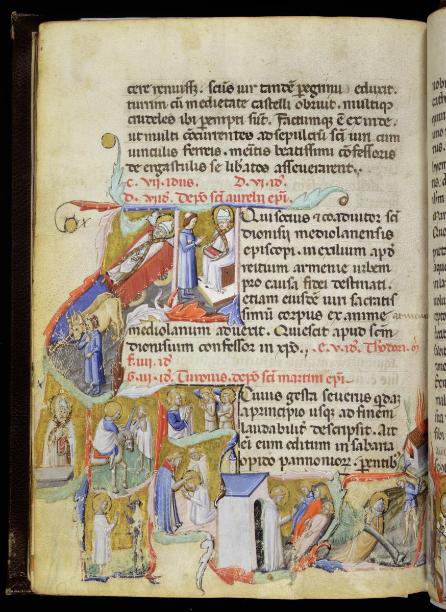Psalterium und Martyrologium. Begräbnis des Bischofs Aurelius und in zahlreichen Szenen das Leben des hl. Martin