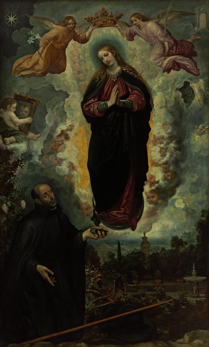 Die Maria Immaculata mit dem Jesuitenpater Fernando de Mata