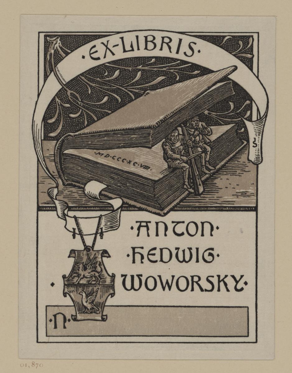 Ex libris Anton und Hedwig Woworsky