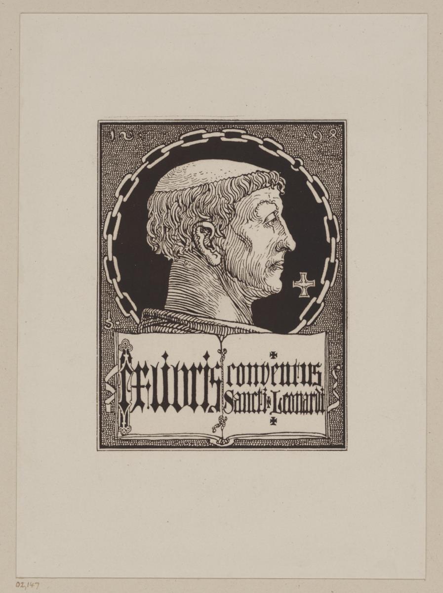 Ex libris des Konvents St. Leonhard