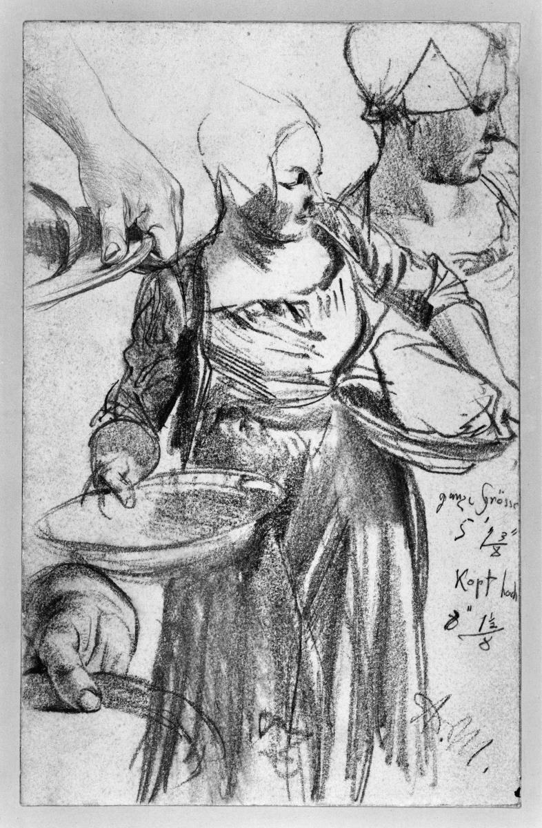 Heinrich von Kleist, Der zerbrochene Krug: Mädchen mit Schüsseln, Details