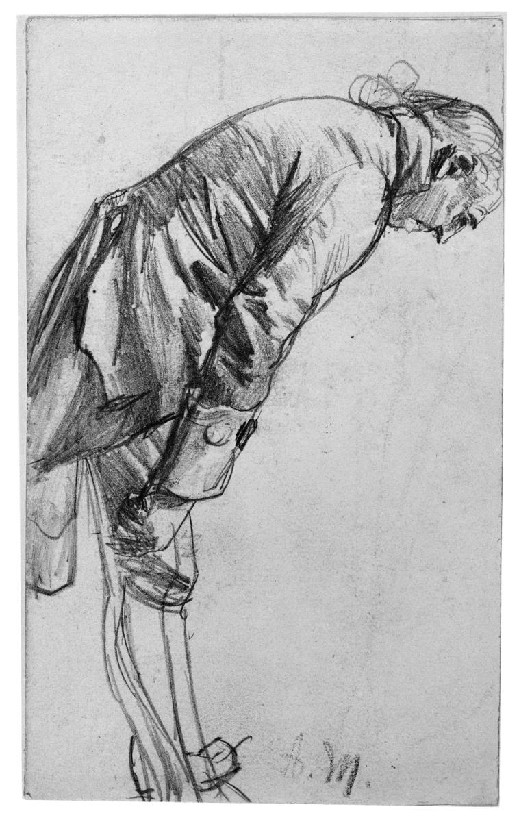 Heinrich von Kleist, Der zerbrochene Krug: Sich verbeugender älterer Mann in Kniehosen