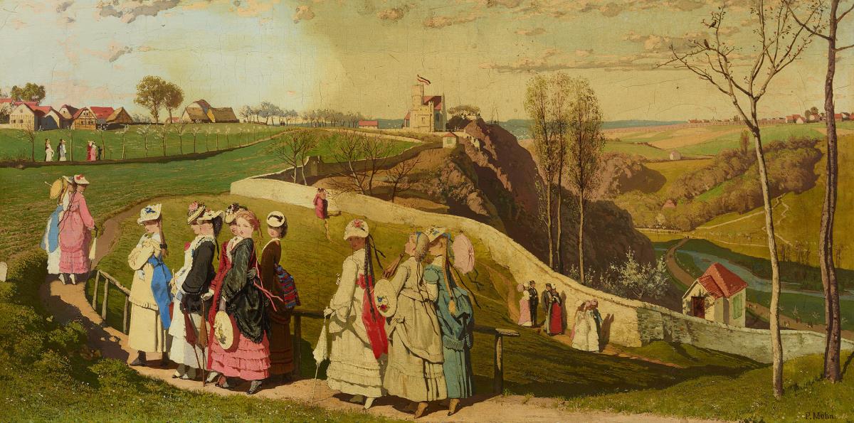 Sonntagmorgen im Frühling oberhalb des Plauenschen Grundes bei Dresden