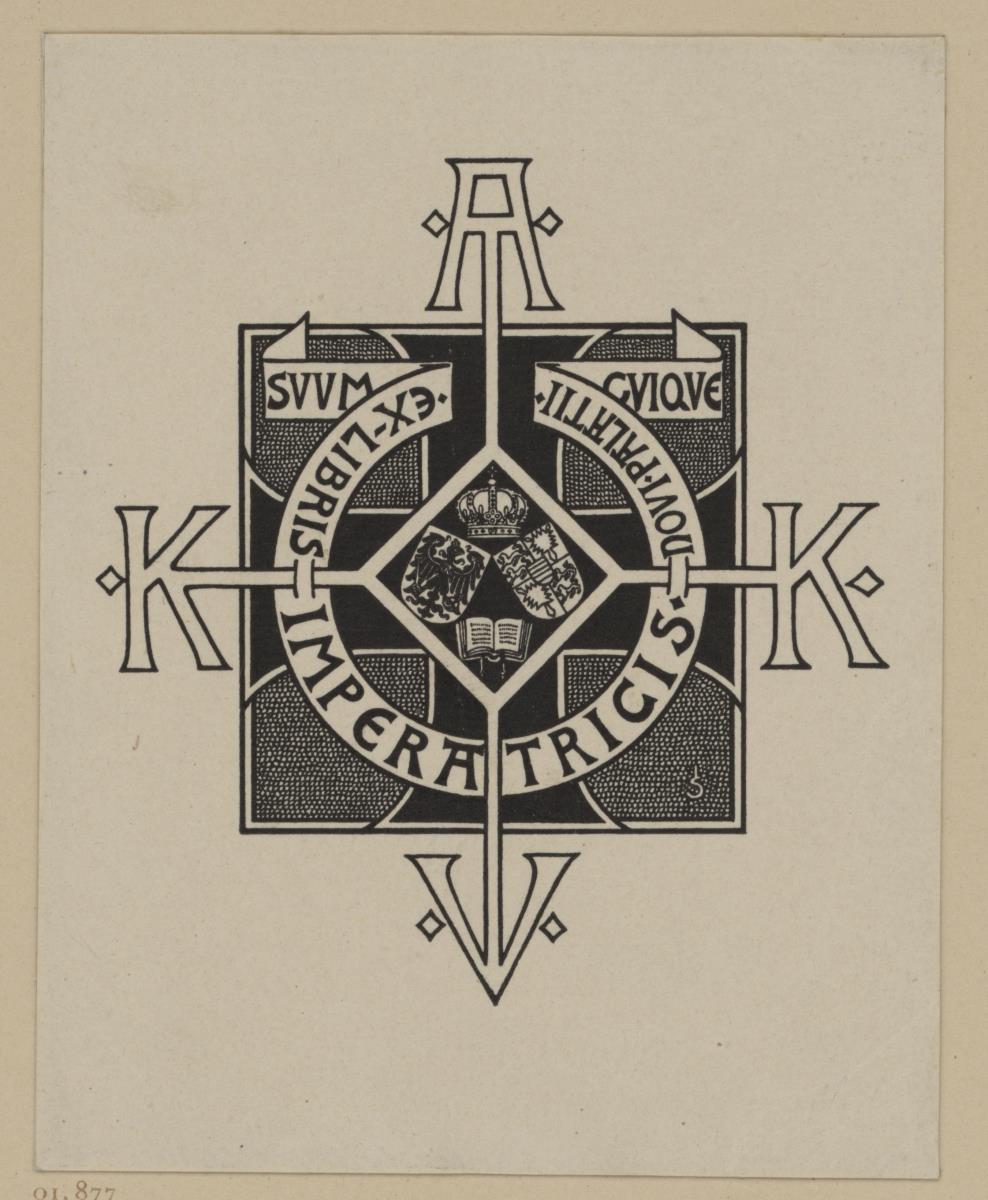 Ex libris der Kaiserin Auguste Viktoria