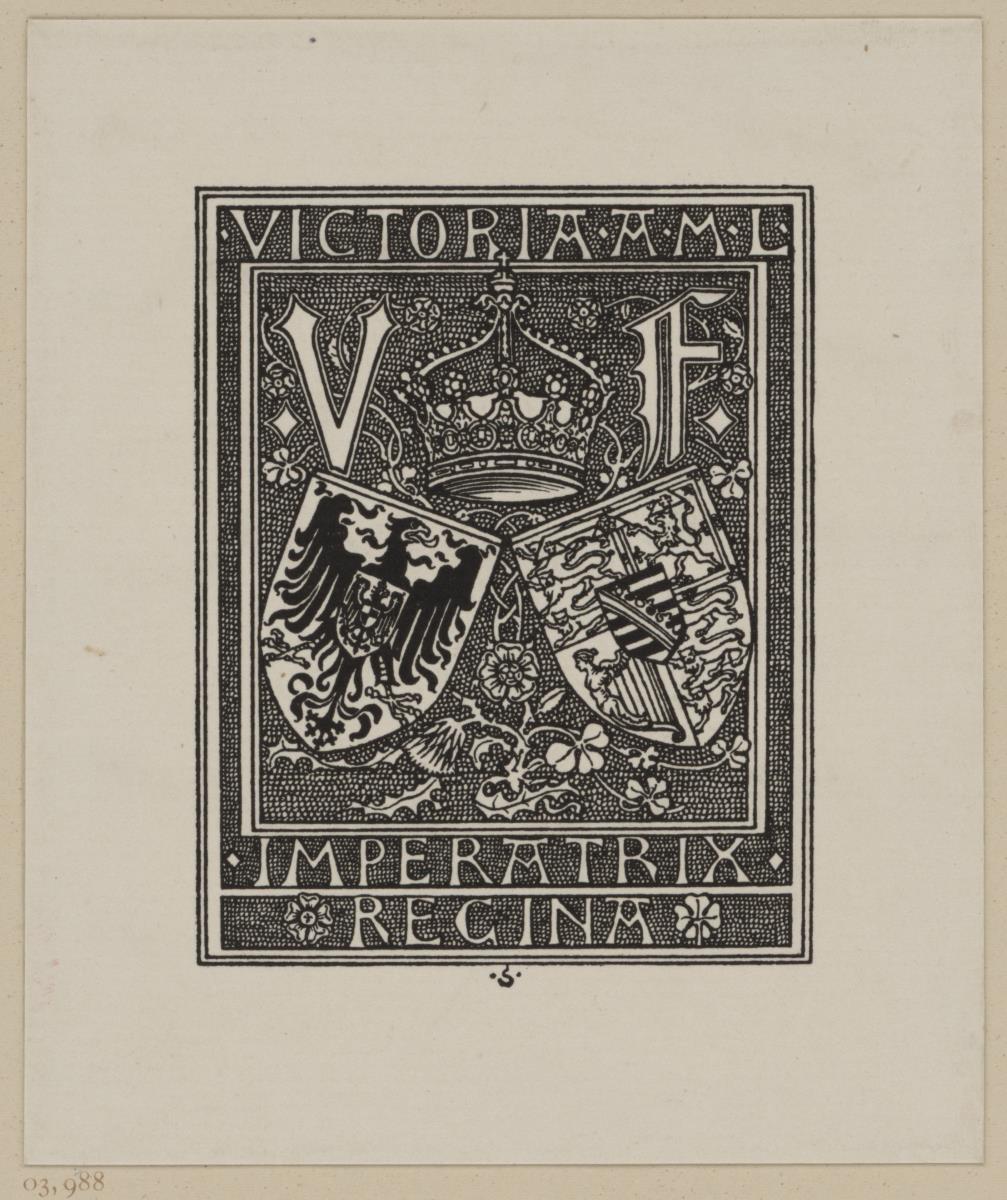Ex libris der Kaiserin Friedrich (Viktoria von Sachsen-Coburg)