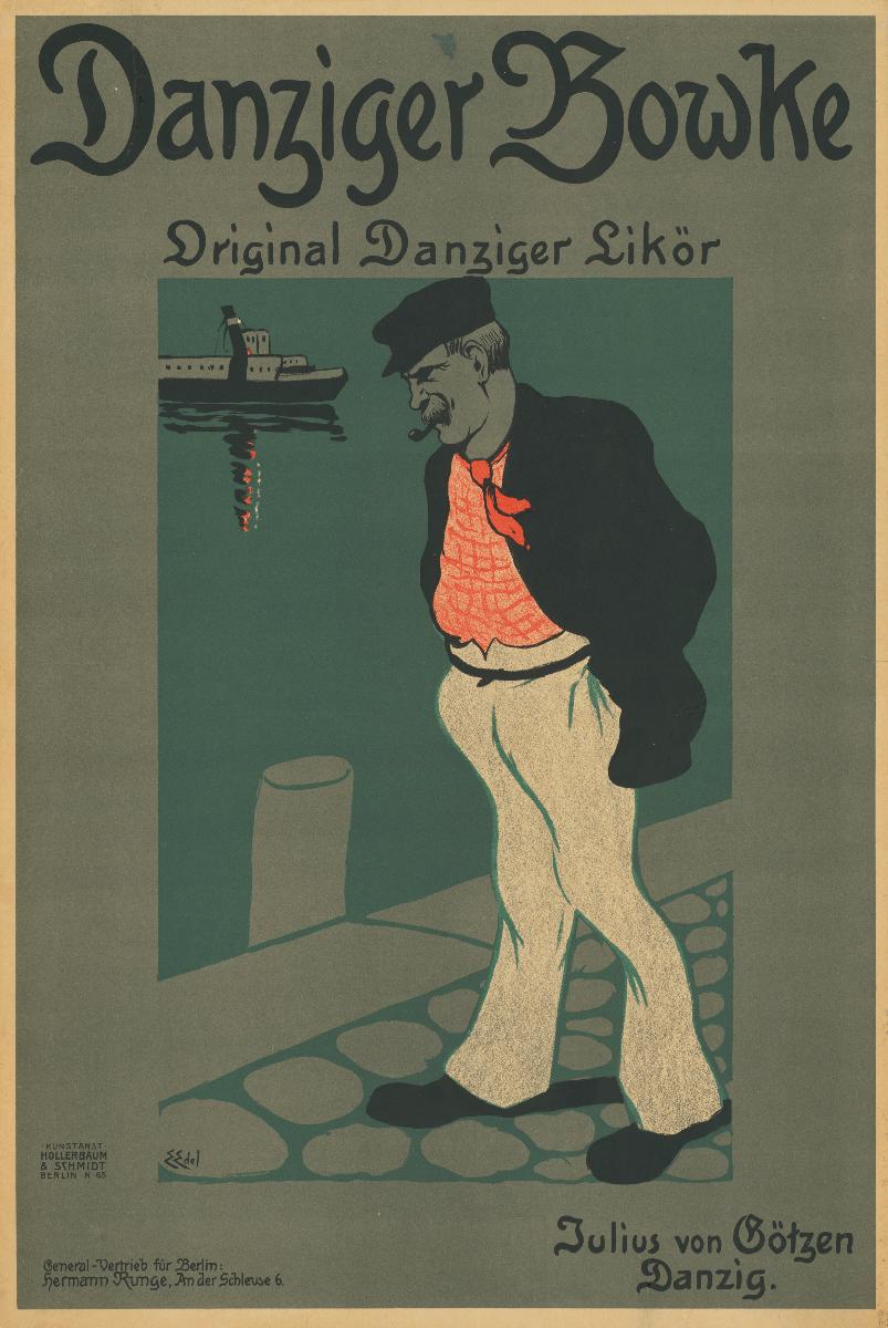 Danziger Bowke. Original Danziger Likör Julius von Götzen Danzig.