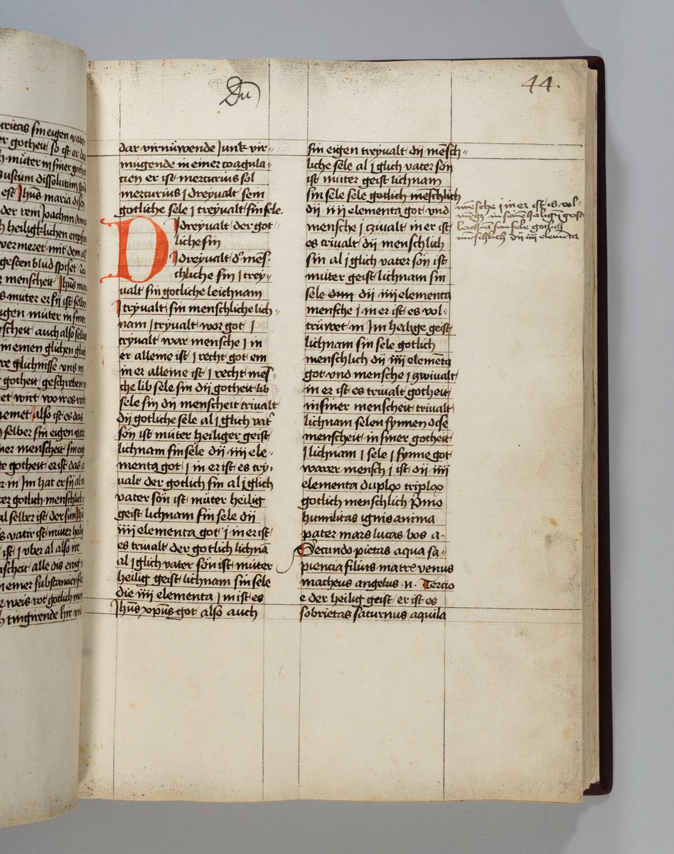 Buch der heiligen Dreifaltigkeit. Textseite