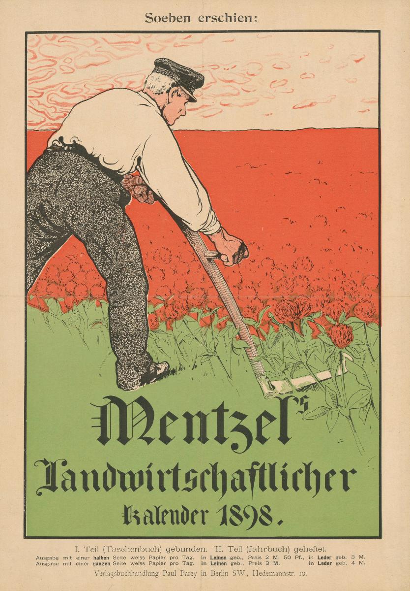 Soeben erschien: Mentzel's Landwirtschaftlicher Kalender 1898