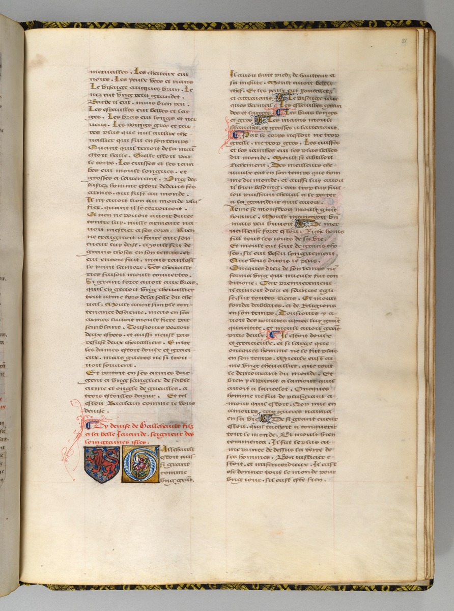 Seite aus Wappenbuch, Le blason d'armes de tous les Royaulmes et des chevaliers de la Table ronde