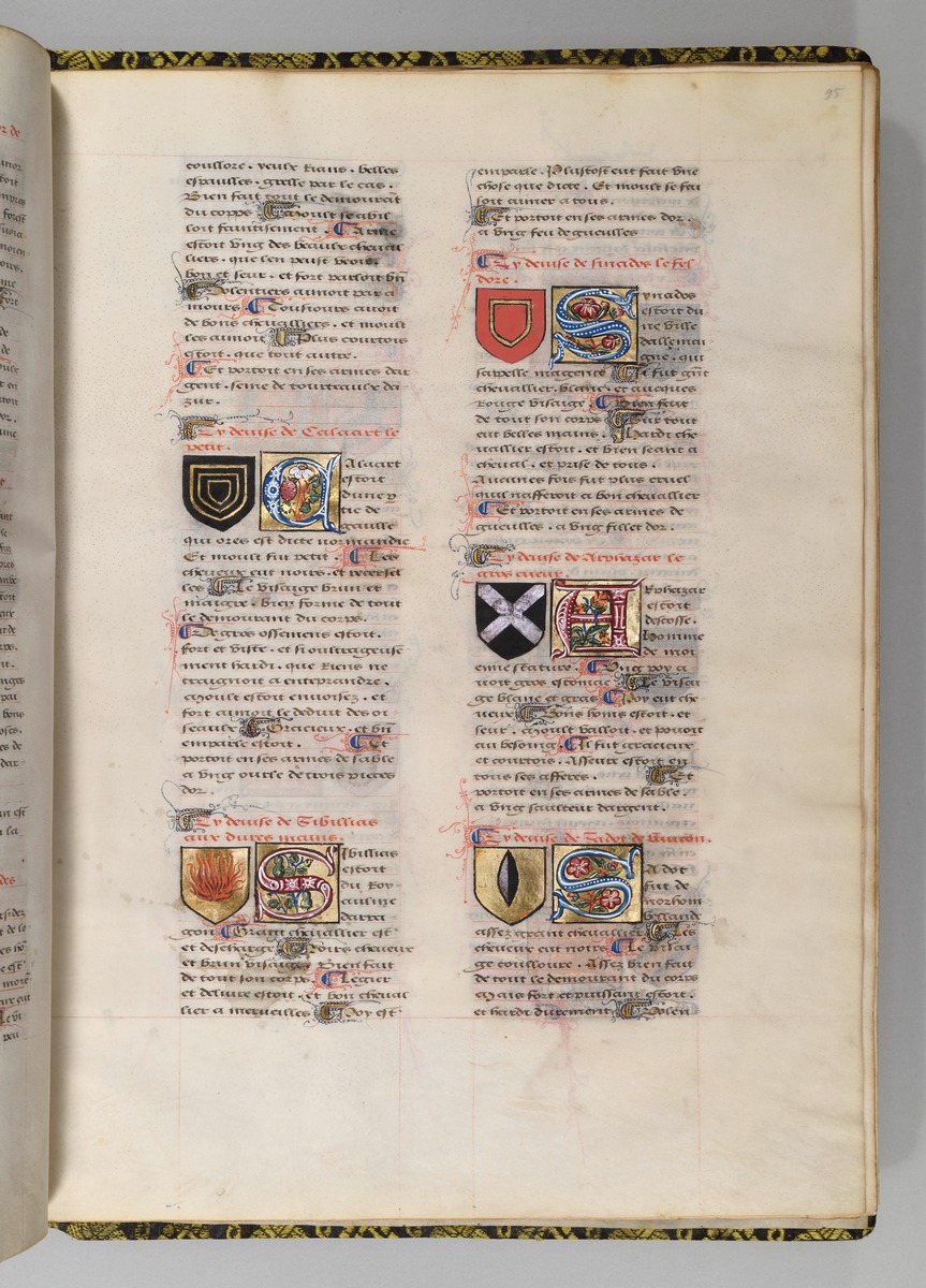 Seite aus Wappenbuch, Le blason d'armes de tous les Royaulmes et des chevaliers de la Table ronde