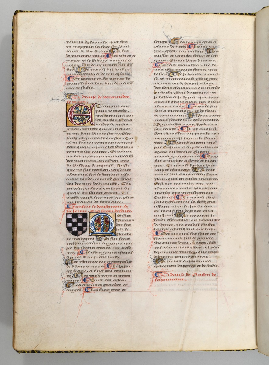 Seite aus Wappenbuch, Le blason d'armes de tous les Royaulmes et des chevaliers de la Table ronde