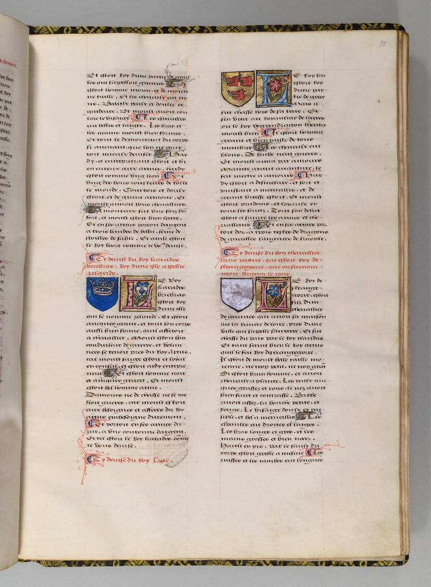 Seite aus Wappenbuch, Le blason d'armes de tous les Royaulmes et des chevaliers de la Table ronde