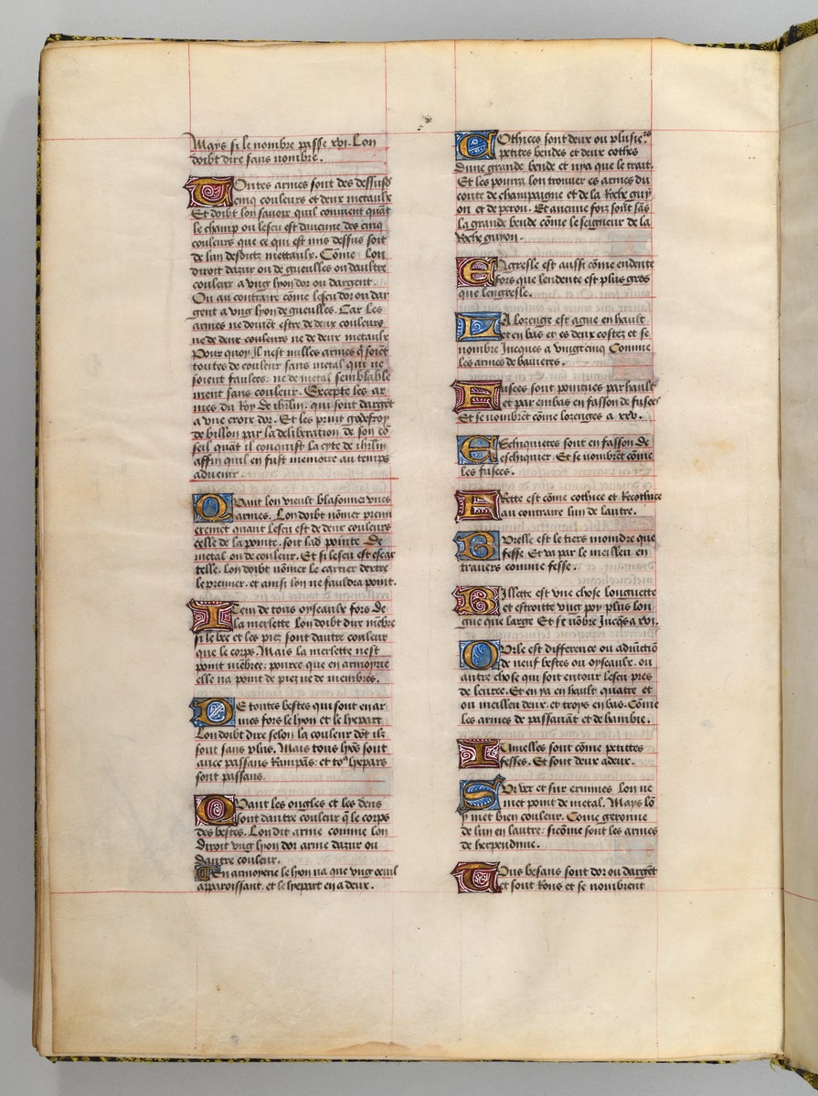 Seite aus Wappenbuch, Le blason d'armes de tous les Royaulmes et des chevaliers de la Table ronde