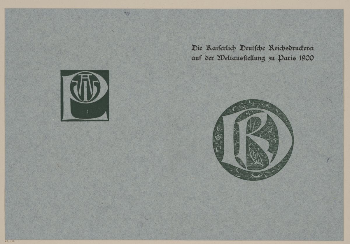 Die Kaiserlich Deutsche Reichsdruckerei auf der Weltausstellung zu Paris 1900