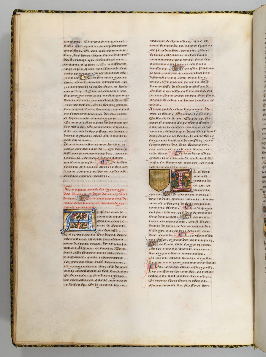 Seite aus Wappenbuch, Le blason d'armes de tous les Royaulmes et des chevaliers de la Table ronde