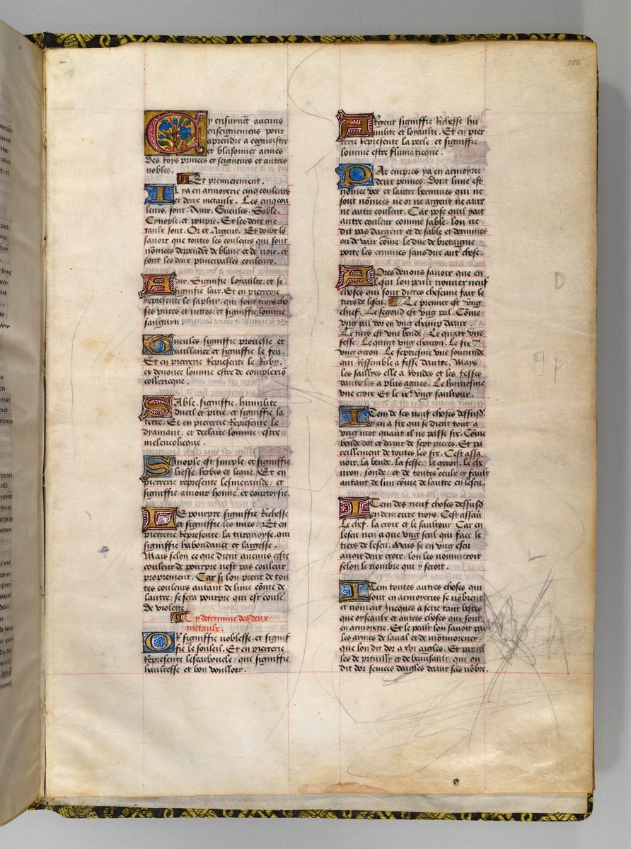 Seite aus Wappenbuch, Le blason d'armes de tous les Royaulmes et des chevaliers de la Table ronde