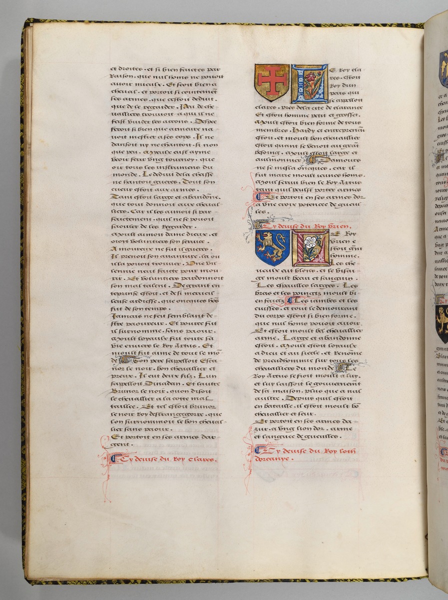 Seite aus Wappenbuch, Le blason d'armes de tous les Royaulmes et des chevaliers de la Table ronde