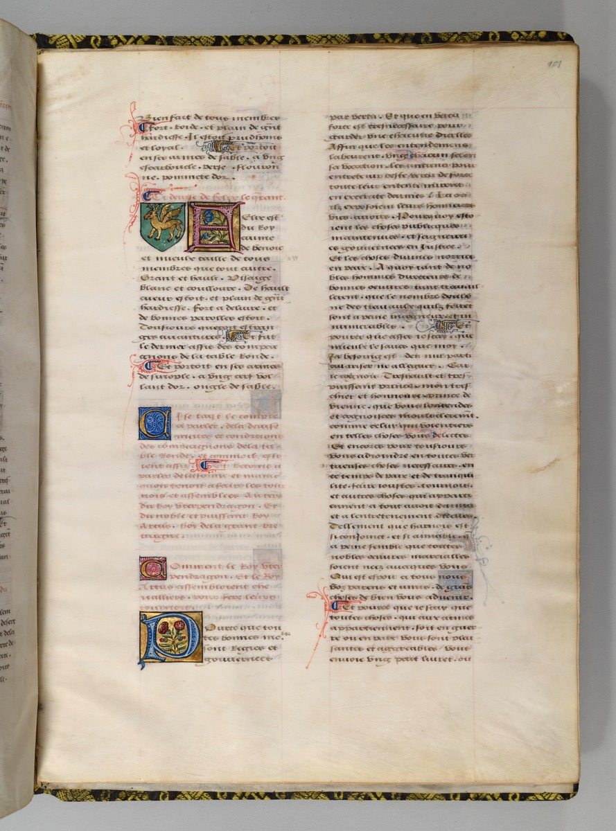 Seite aus Wappenbuch, Le blason d'armes de tous les Royaulmes et des chevaliers de la Table ronde