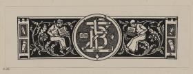 Buchleser. ZIerleiste mit Monogramm CBZ