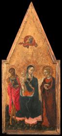 Maria mit dem Kind, Johannes dem Täufer und einer Heiligen