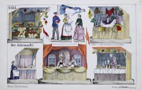 Der Jahrmarkt. Bilder zum Ausschneiden u. Aufstellen. Kannings Ausschneidebögen.