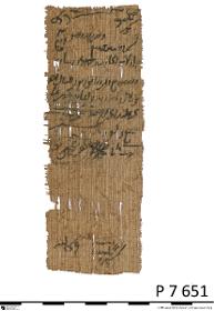 Arabischer Papyrus mit einer Steuerquittung