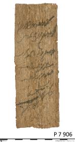 Arabischer Papyrus mit einer Zahlungsanweisung mit arabischen Ziffern