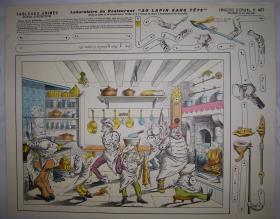 Tableaux animés - grandes constructions. Laboratoire du restaurant "Au Lapin sans Tête",