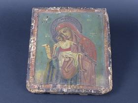 Ikone, Muttergottes mit Kind (Eleusa)
