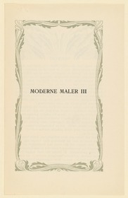 Probedruck zu John Ruskin, Moderne Maler
