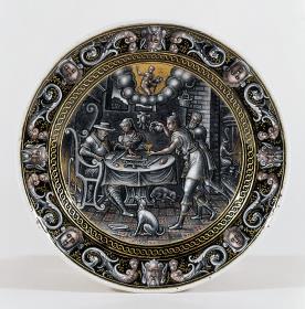 Teller mit Monatsdarstellung: Januar