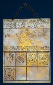Merkzeichentafel der Nürnberger Trompeten- und Posaunenmacher