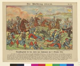 Der Weltkrieg 1914/16. Nr. 13 – Vorpostengefecht bei den Forts von Antwerpen am 2. Oktober 1914.