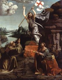 Die Auferstehung Christi mit Heiligen