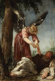 Der Engel weckt den Propheten Elias in der Wüste