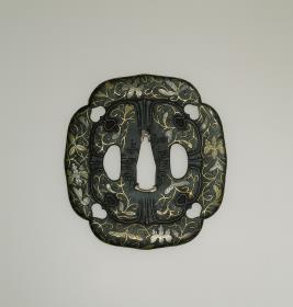 Schwertstichblatt (Tsuba) in Malvenblütenform