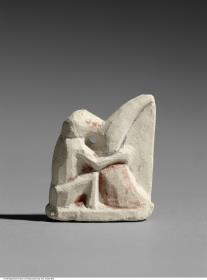 Statuette in Gestalt eines Affen, eine Harfe spielend