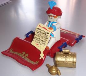 Fliegender Teppich mit Sultan.