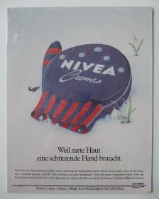 Nivea-Creme "Weil zarte Haut eine schützende Hand braucht."