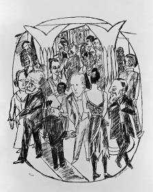 Das Theaterfoyer (Blatt 8 aus "Berliner Reise 1922")