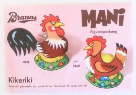 Brauns Mani Figurenpackung. Herr und Frau Kikiriki.