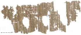 Griechisch-demotischer Papyrus mit Getreideabrechnungen und Sterntafeln (Pap. Berlin P 8279 + P 23547)