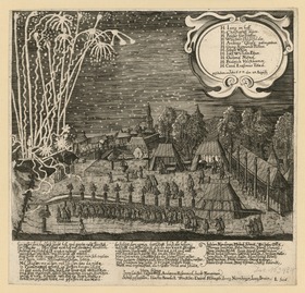 Die Armbrustschützengesellschaft veranstaltet ein Feuerwerk in Nürnberg (27. August 1657)