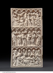 Kleine Tafel mit Szenen aus dem Marienleben