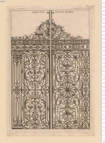 1 Folge Kirchengitter aus Paris, Notre-Dame, St.-Denis und 2 Entwürfe: Nicolas Bonnard ex. [A Paris chez Nicolas Bonnard ...]