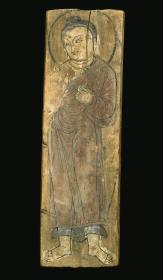 Votivtafel mit stehendem Buddha