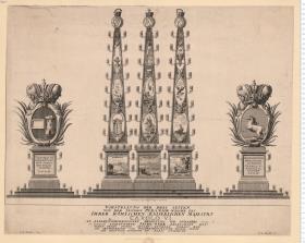 Feuerwerkspyramide für Karl VI. in Nürnberg 1712